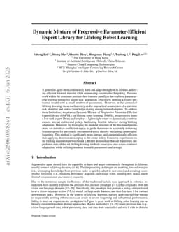 Dynamic Mixture of Progressive Parameter-Efficient Expert Library for Lifelong Robot Learning