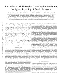 FPDANet: A Multi-Section Classification Model for Intelligent Screening of Fetal Ultrasound