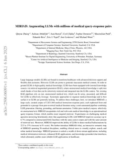 MIRIAD: Augmenting LLMs with millions of medical query-response pairs