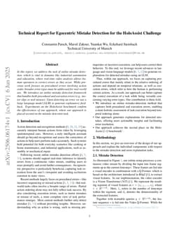 Technical Report for Egocentric Mistake Detection for the HoloAssist Challenge