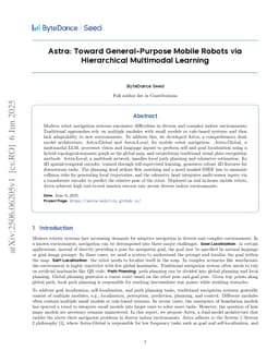 Astra: Toward General-Purpose Mobile Robots via Hierarchical Multimodal Learning