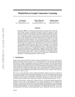 Model-Driven Graph Contrastive Learning