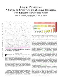 Bridging Perspectives: A Survey on Cross-view Collaborative Intelligence with Egocentric-Exocentric Vision