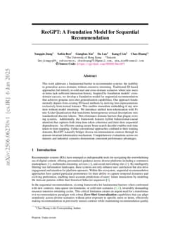 RecGPT: A Foundation Model for Sequential Recommendation