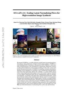 STARFlow: Scaling Latent Normalizing Flows for High-resolution Image Synthesis