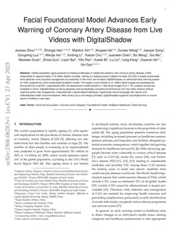 Facial Foundational Model Advances Early Warning of Coronary Artery Disease from Live Videos with DigitalShadow