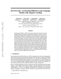 dLLM-Cache: Accelerating Diffusion Large Language Models with Adaptive Caching