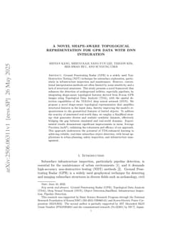 A Novel Shape-Aware Topological Representation for GPR Data with DNN Integration