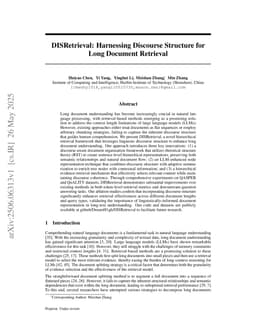 DISRetrieval: Harnessing Discourse Structure for Long Document Retrieval