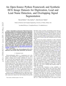 An Open-Source Python Framework and Synthetic ECG Image Datasets for Digitization, Lead and Lead Name Detection, and Overlapping Signal Segmentation