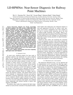 LD-RPMNet: Near-Sensor Diagnosis for Railway Point Machines