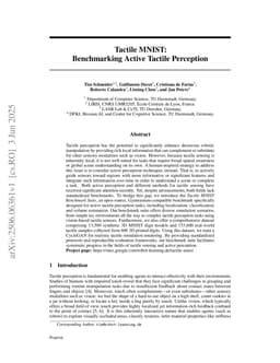 Tactile MNIST: Benchmarking Active Tactile Perception