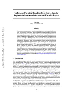 Unlocking Chemical Insights: Superior Molecular Representations from Intermediate Encoder Layers