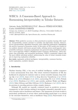 WISCA: A Consensus-Based Approach to Harmonizing Interpretability in Tabular Datasets