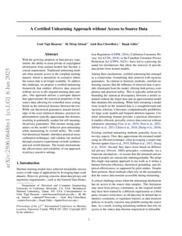 A Certified Unlearning Approach without Access to Source Data