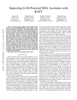 Improving LLM-Powered EDA Assistants with RAFT