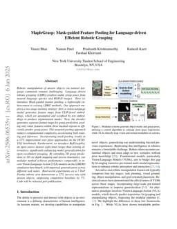 MapleGrasp: Mask-guided Feature Pooling for Language-driven Efficient Robotic Grasping