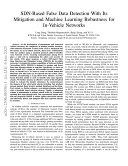 SDN-Based False Data Detection With Its Mitigation and Machine Learning Robustness for In-Vehicle Networks