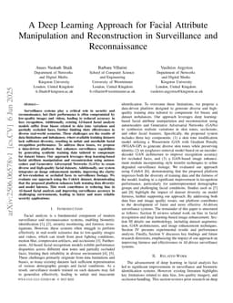 A Deep Learning Approach for Facial Attribute Manipulation and Reconstruction in Surveillance and Reconnaissance