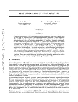 Zero Shot Composed Image Retrieval