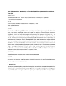 Non-Intrusive Load Monitoring Based on Image Load Signatures and Continual Learning