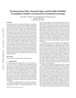 Breaking Data Silos: Towards Open and Scalable Mobility Foundation Models via Generative Continual Learning