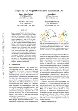 MarginSel : Max-Margin Demonstration Selection for LLMs