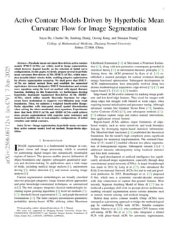 Active Contour Models Driven by Hyperbolic Mean Curvature Flow for Image Segmentation