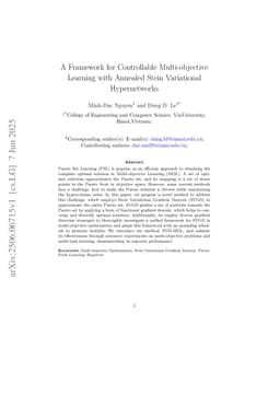 A Framework for Controllable Multi-objective Learning with Annealed Stein Variational Hypernetworks