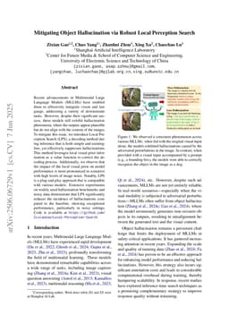 Mitigating Object Hallucination via Robust Local Perception Search