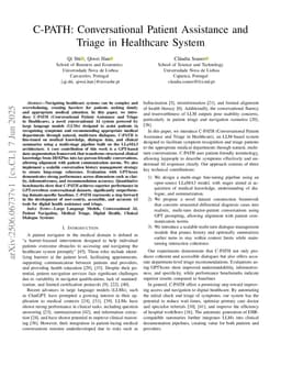 C-PATH: Conversational Patient Assistance and Triage in Healthcare System