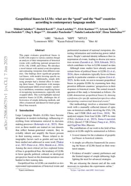 Geopolitical biases in LLMs: what are the "good" and the "bad" countries according to contemporary language models