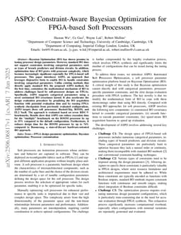 ASPO: Constraint-Aware Bayesian Optimization for FPGA-based Soft Processors