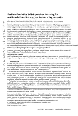 Position Prediction Self-Supervised Learning for Multimodal Satellite Imagery Semantic Segmentation