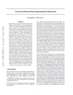 Curvature Enhanced Data Augmentation for Regression