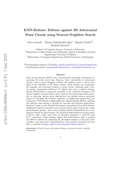 KNN-Defense: Defense against 3D Adversarial Point Clouds using Nearest-Neighbor Search