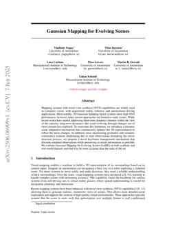 Gaussian Mapping for Evolving Scenes