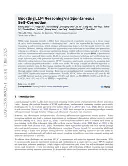 Boosting LLM Reasoning via Spontaneous Self-Correction