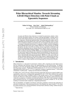 Polar Hierarchical Mamba: Towards Streaming LiDAR Object Detection with Point Clouds as Egocentric Sequences