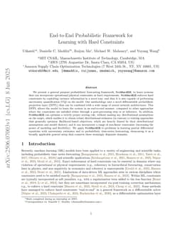 End-to-End Probabilistic Framework for Learning with Hard Constraints