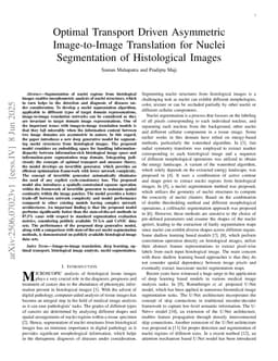Optimal Transport Driven Asymmetric Image-to-Image Translation for Nuclei Segmentation of Histological Images