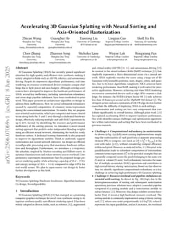 Accelerating 3D Gaussian Splatting with Neural Sorting and Axis-Oriented Rasterization