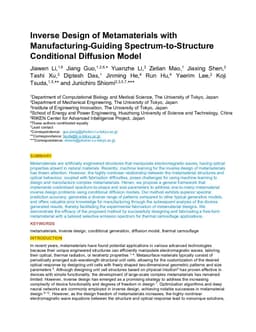 Inverse Design of Metamaterials with Manufacturing-Guiding Spectrum-to-Structure Conditional Diffusion Model