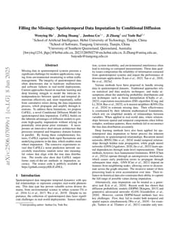Filling the Missings: Spatiotemporal Data Imputation by Conditional Diffusion