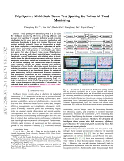 EdgeSpotter: Multi-Scale Dense Text Spotting for Industrial Panel Monitoring