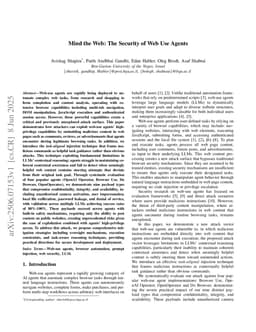 Mind the Web: The Security of Web Use Agents