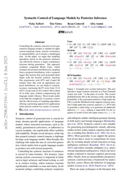 Syntactic Control of Language Models by Posterior Inference