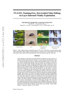 TV-LiVE: Training-Free, Text-Guided Video Editing via Layer Informed Vitality Exploitation
