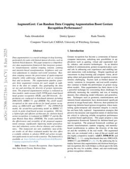 AugmentGest: Can Random Data Cropping Augmentation Boost Gesture Recognition Performance?