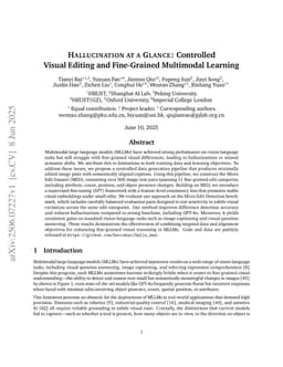 Hallucination at a Glance: Controlled Visual Edits and Fine-Grained Multimodal Learning
